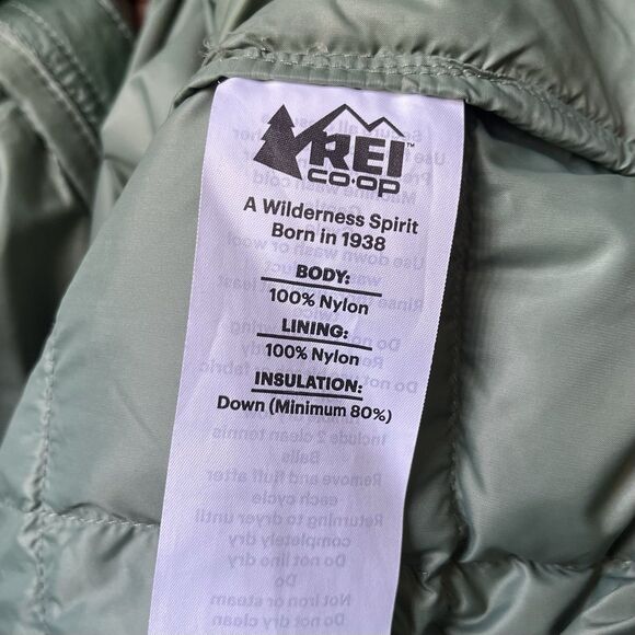 Rei Co Op Green Down Puffer Jacket Mens Size S Outerwear - Picture 8 of 11